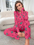 Heart Pattern Printed Night Suit