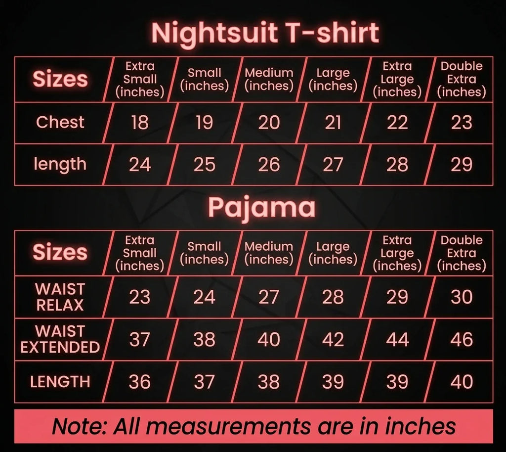 Peach Pajama Printed Night Suit
