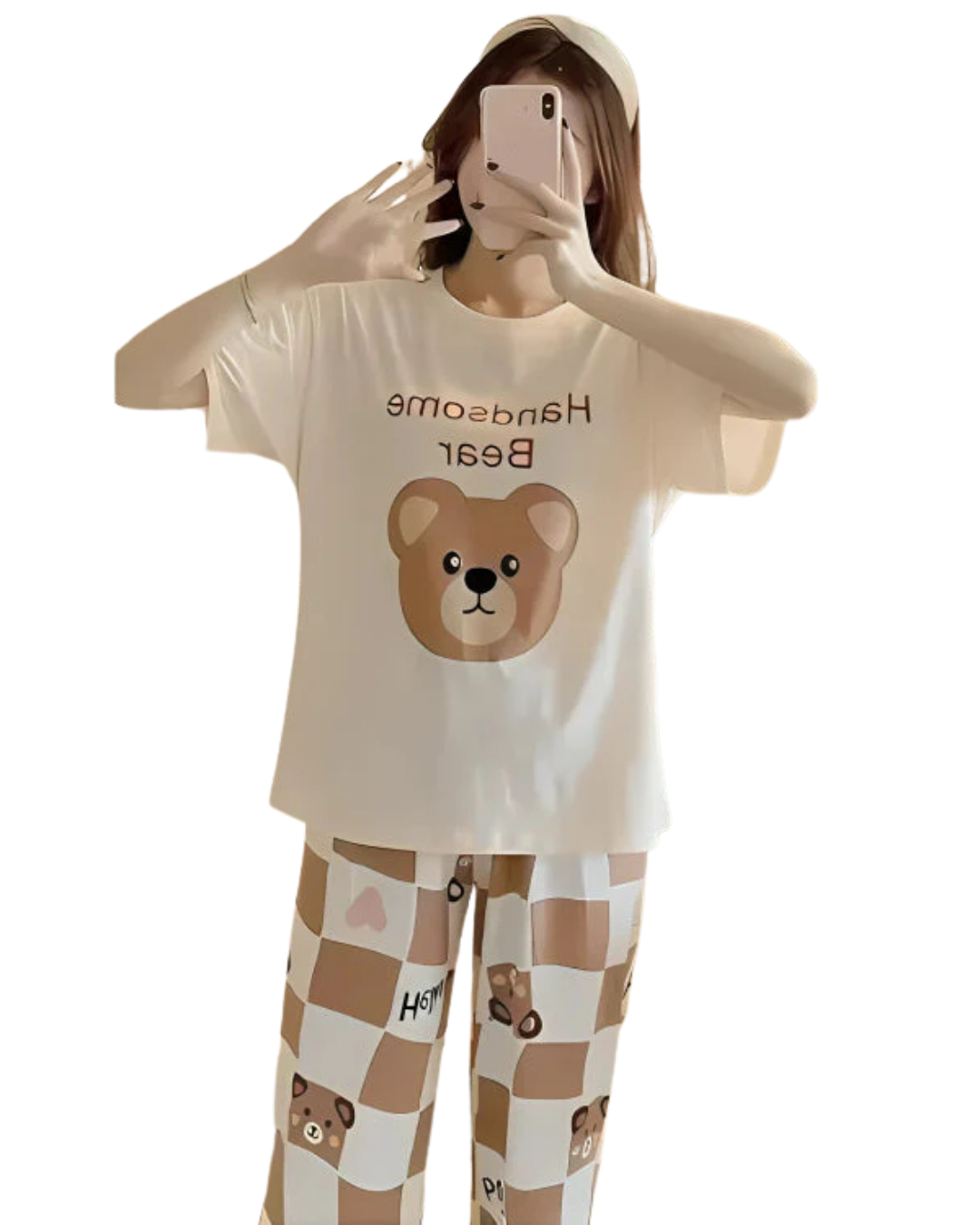 Handsome Bear Printed Night Suit