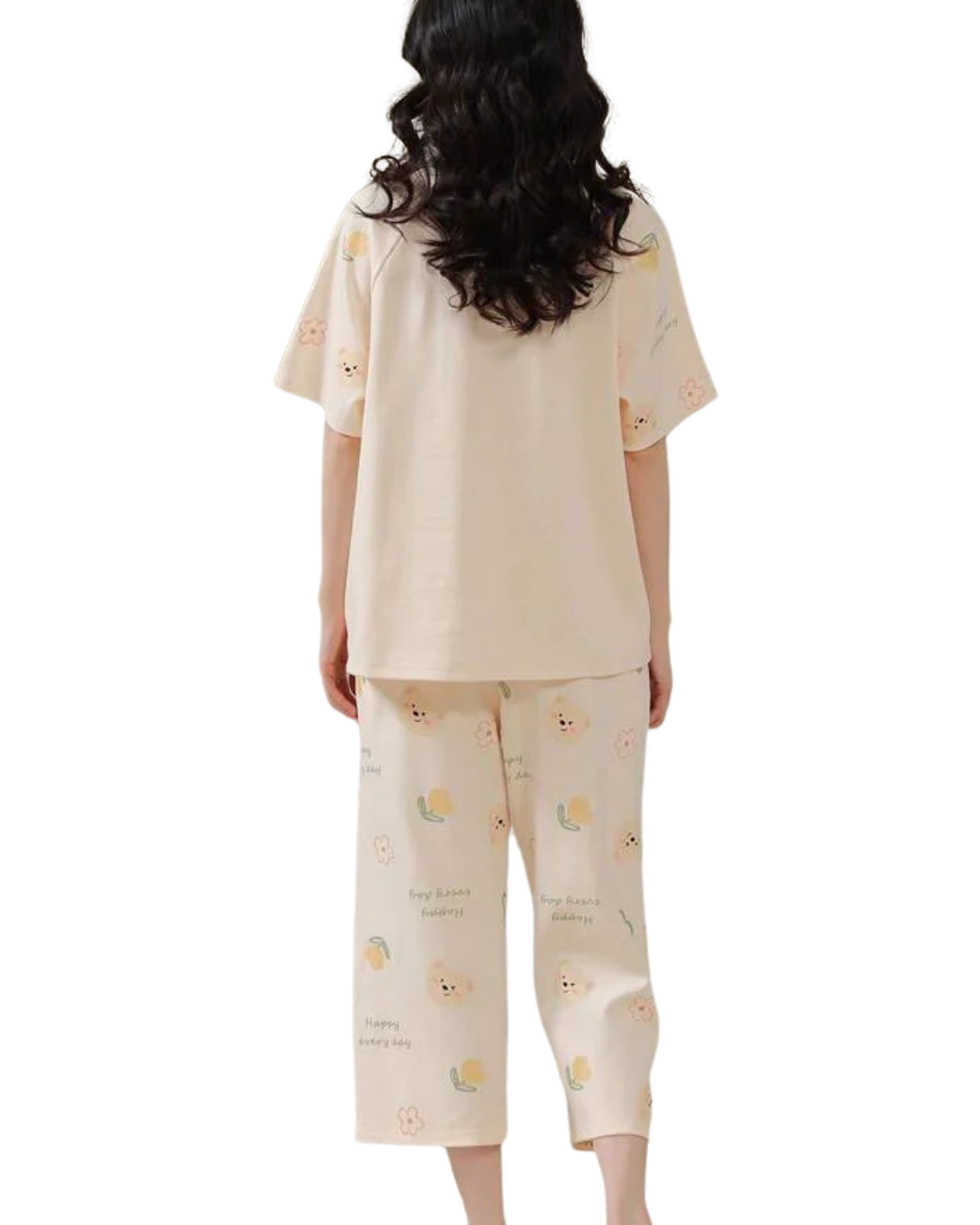 Hello My Bear Printed Night Suit