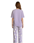 White Flower Printed Night Suit