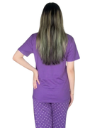 Purple Butterfly Printed  Night Suit