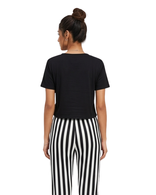 Black Let Me sleep Printed  Night Suit