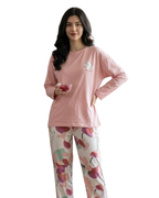 Long Leaf Printed Night Suit