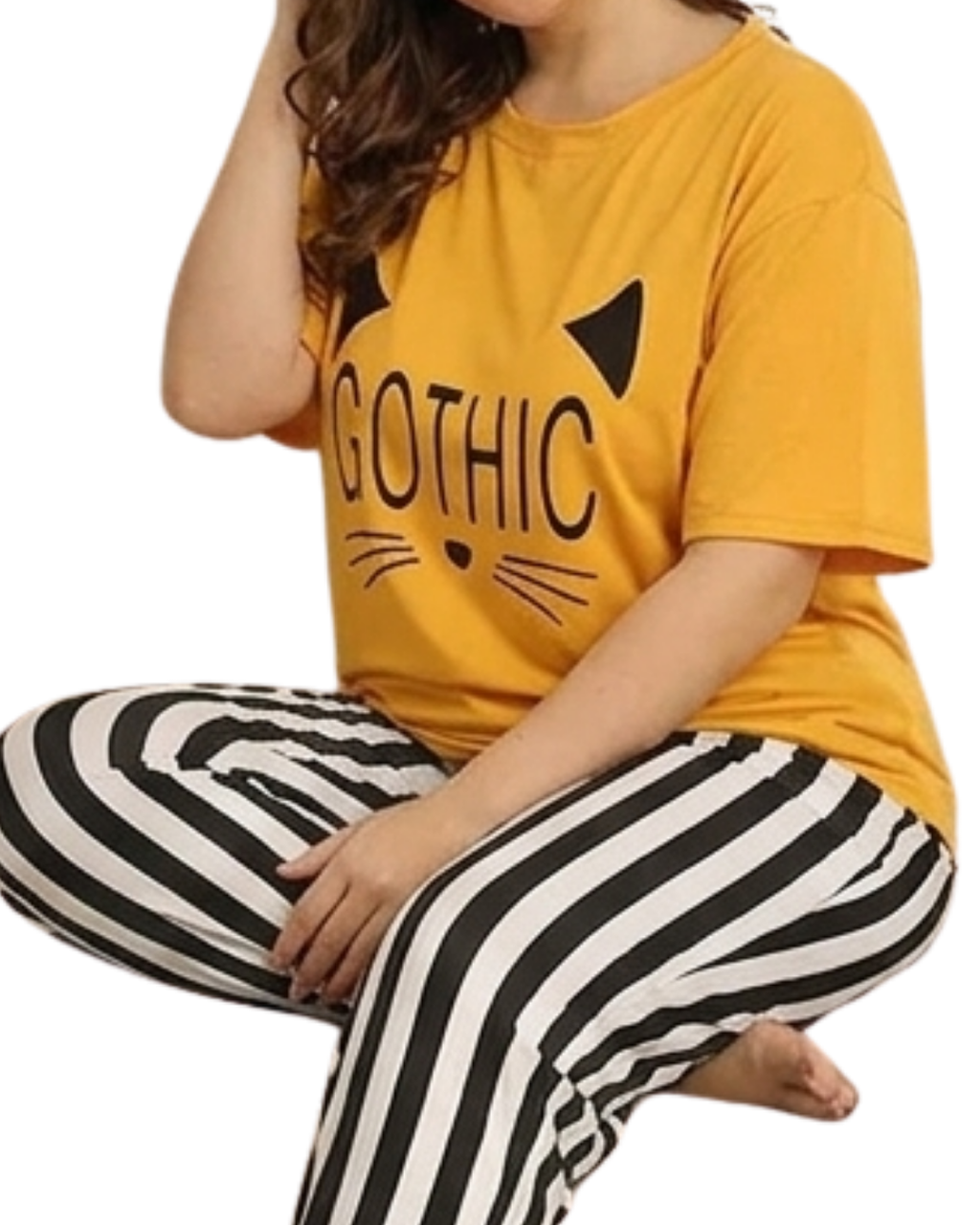 Gothic Printed  Night Suit
