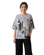 Grey Funcky Printed Night Suit