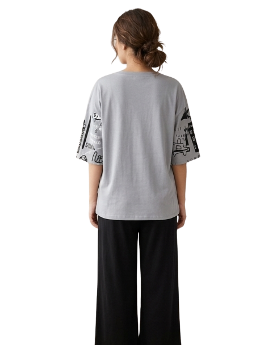 Grey Funcky Printed Night Suit