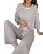 Grey Palazzo Style Night Suit